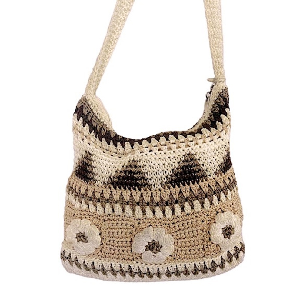 THE SAK Southwestern Style Woven Zipper Shoulder Bag